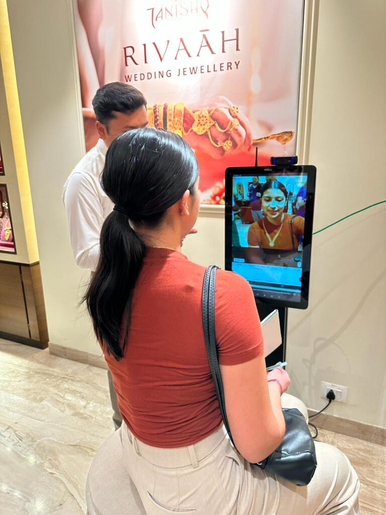 Girl looking at the check-in screen