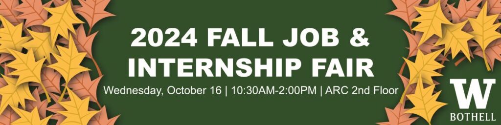 Banner for Fall Job & Internship fair