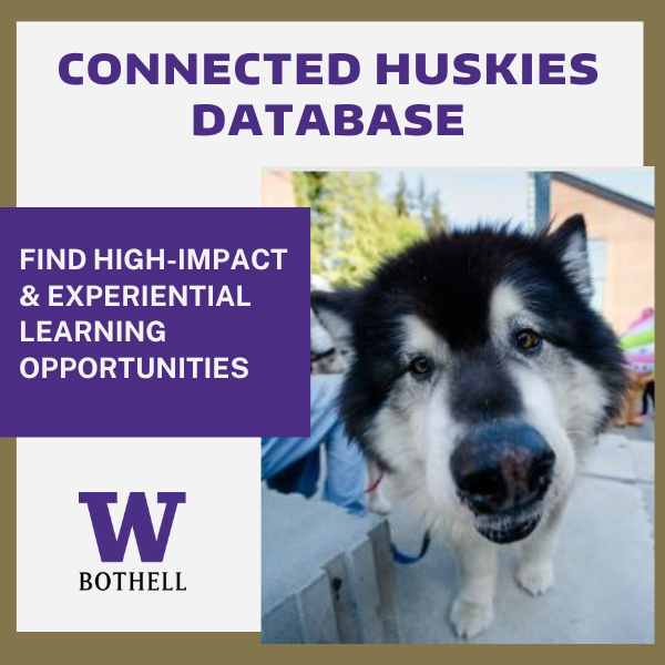 Connected Huskies Database - Find high-impact & experiential learning opportunities.