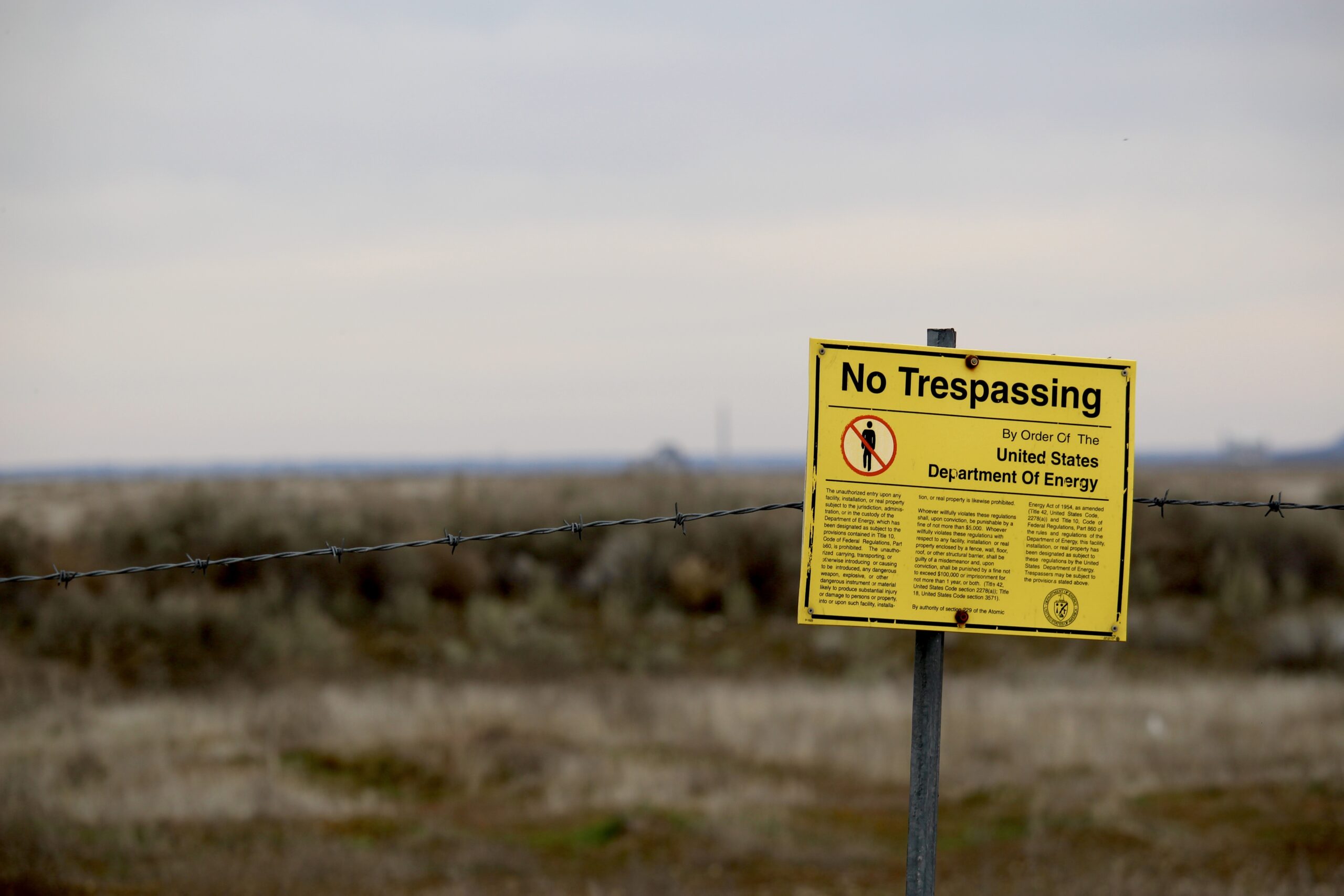 A "No Trespassing" sign.