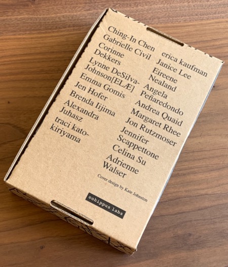 Urgent Possibilities anthology box with authors' names