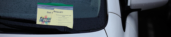 image of flyer on car