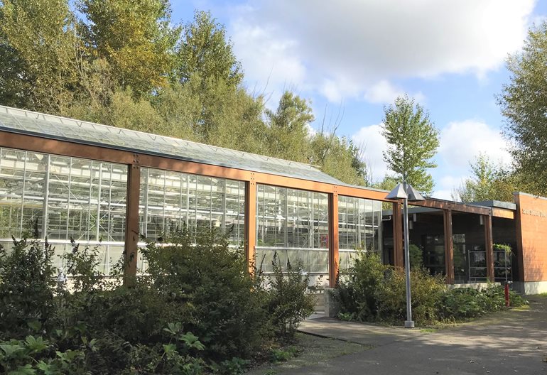 The Conservatory includes greenhouse, classroom and work space.